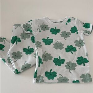Carter's Green Shamrock Kids Pajama Set